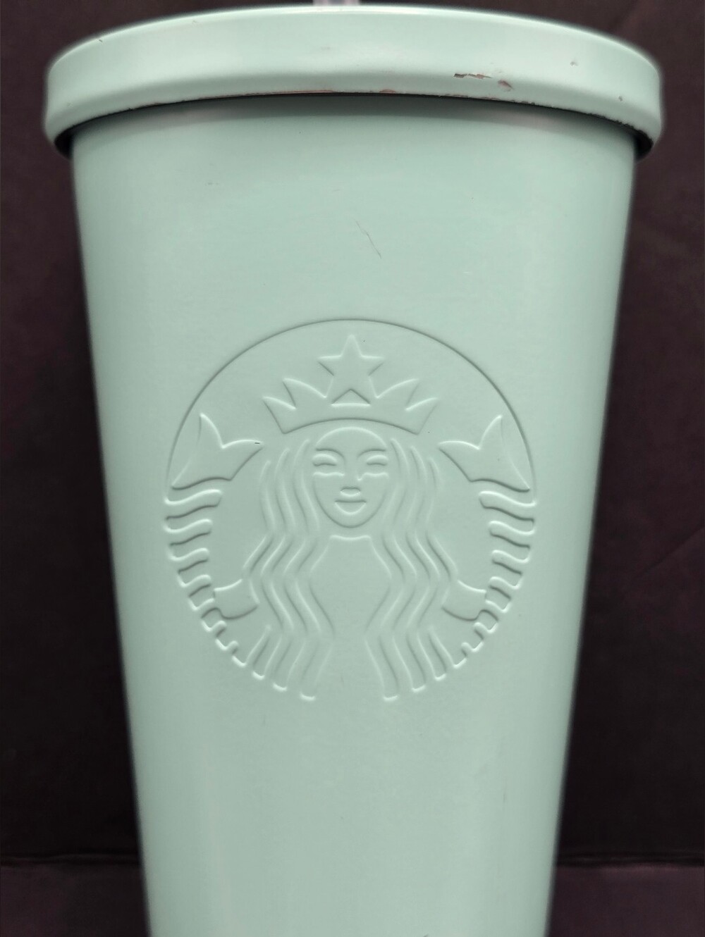 Starbucks Mint Teal Green Stainless Steel Matte Tumbler Cup 16 oz Cold Beverages